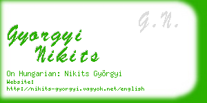 gyorgyi nikits business card